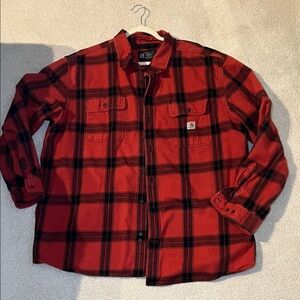 Carhartt Red and Black Plaid Shirt